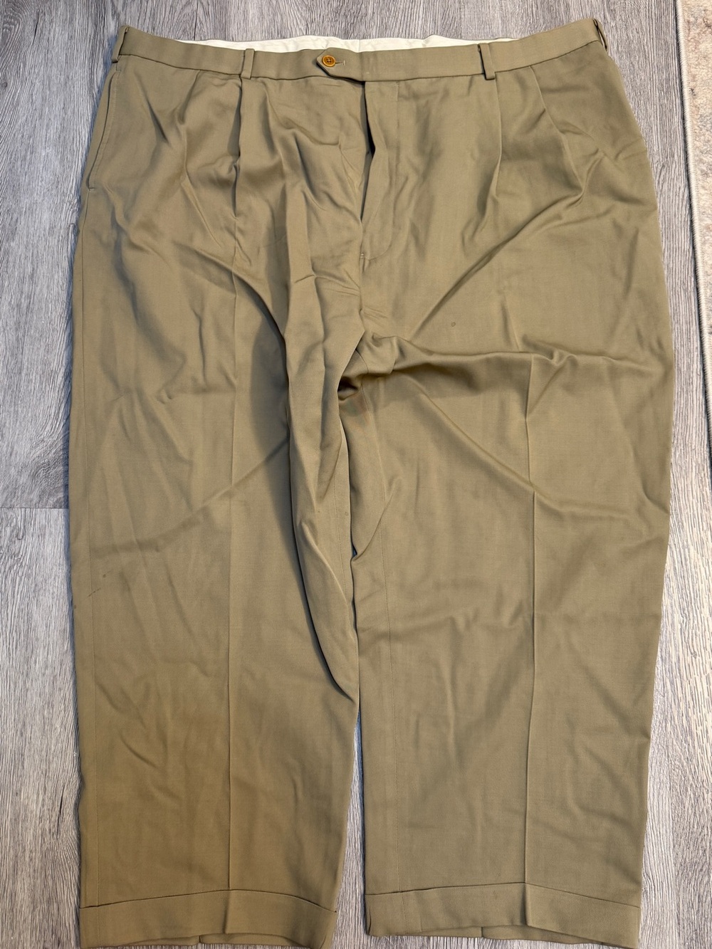 Brooks Brothers Madison Fit Pants Wool Blend Men's Size 46x34 (44x26) Brown Pant